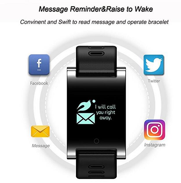 kingkok Blood Pressure Monitor Touch Screen Personal Fitness Tracker Waterproof Pedometer Heart Rate Activity Tracker Watch