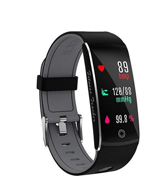 PAIWEI 2018 New F10 Smart Bracelet Color Screen Fitness Tracker Sport IP68 Waterproof Remote Control Smartband for Android iOS (Gray)
