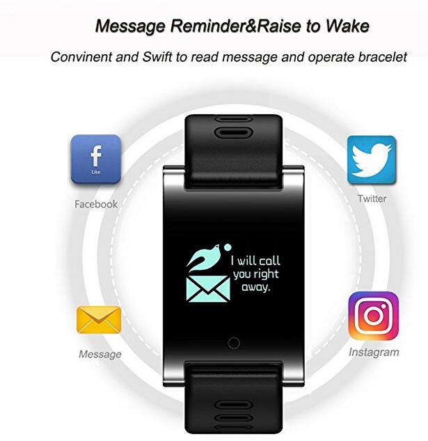 kingkok Blood Pressure Monitor Touch Screen Personal Fitness Tracker Waterproof Pedometer Heart Rate Activity Tracker Watch