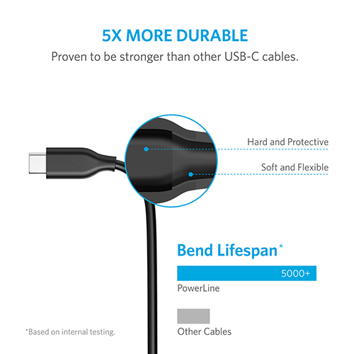 PowerLine 3ft USB-C to USB-C 2.0