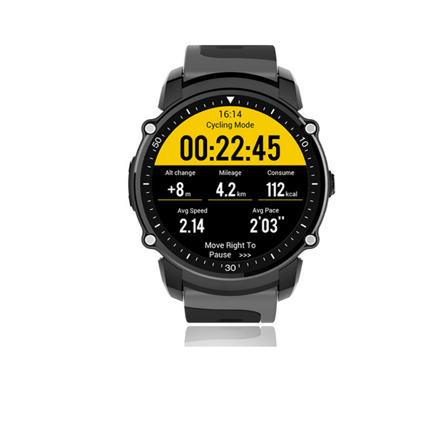 1.26 "FS08 GPS Smart Sport Horloge IP68 Waterdichte smart band PassometerHeart Rate activiteit tracker smartwatch voor mannen