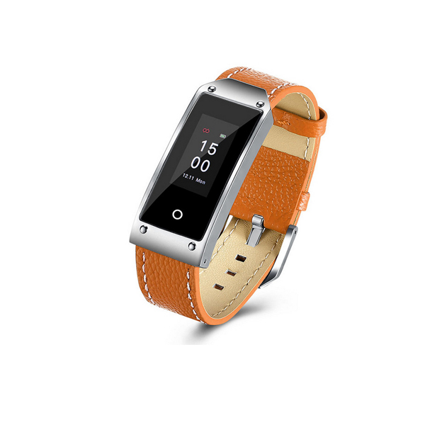 Kleur screen leather smart armband horloge Hartslag Bloeddruk fitness tracker Android smartband sport polsband Vrouwen mannen